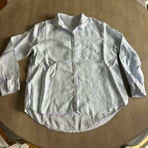 Vineyard Vines relaxed women’s light Blue Striped Shirt 12